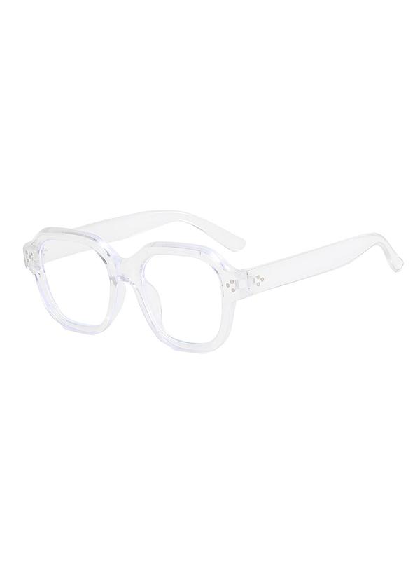 Simple Eyeglasses for Daily Use, Unisex Basic Square Frame Eyeglasses, Fashion Eyeglasses for Work, Daily Clothing Decor, Perfect for Student Everyday Use