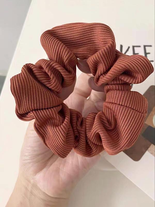 Simple Plain Color Scrunchie, 6pcs Sweet and Fresh Hair Tie Suitable for Hair, Fashion Hair Accessories for Party, Daily Clothing Decor for Women & Girls