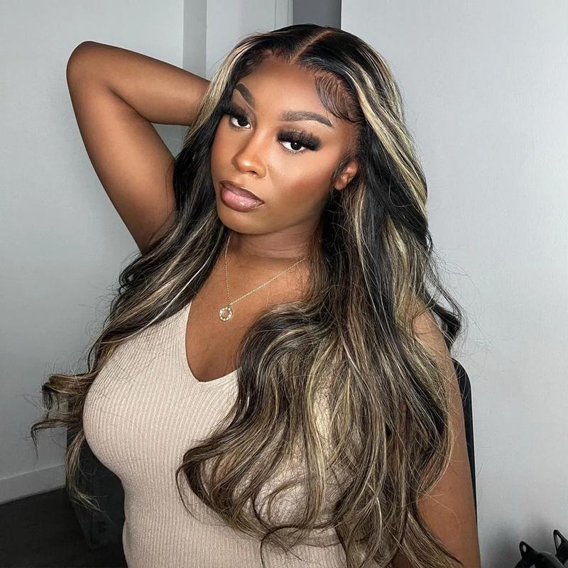 Tinashe Highlight Honey Blonde  6x5 Pre-Cut Lace Ready To Go Glueless Wig Pre-everything