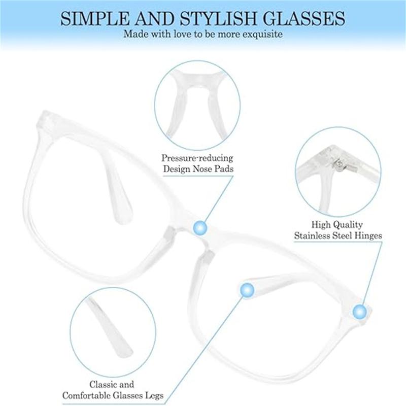 Computer Gaming TV Phone Glasses,Blu-ray basic flat frame fashionable and lightweight glasses, daily clothing decoration, suitable for students' dailyuse,Computer game glasses