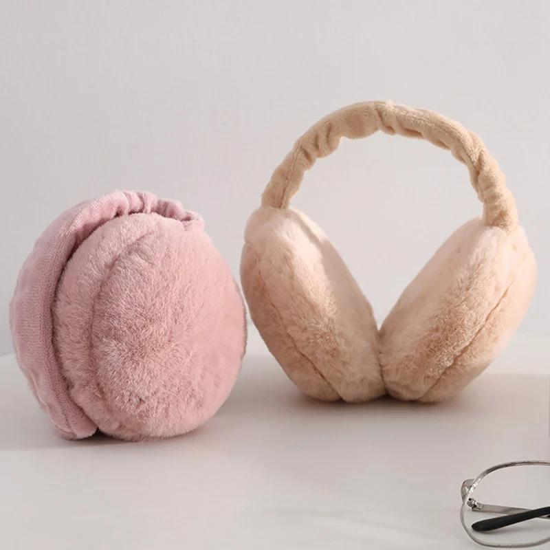 2024 Soft plush Earmuffs Winter Warm earmuffs Unisexes fashion solid color earmuffs