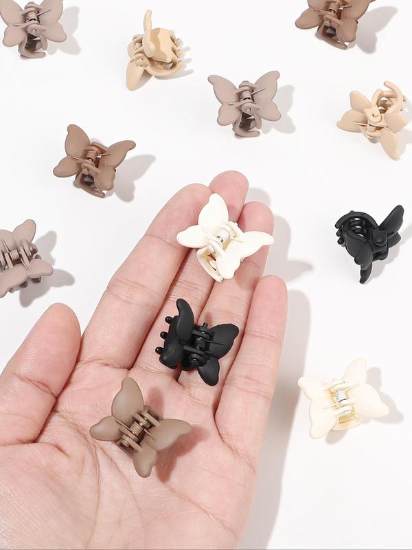 Cute Butterfly Design Hair Claws (20pcs), Casual Versatile Hair Accessories for Women, Minimalist Hairwear for Daily Used