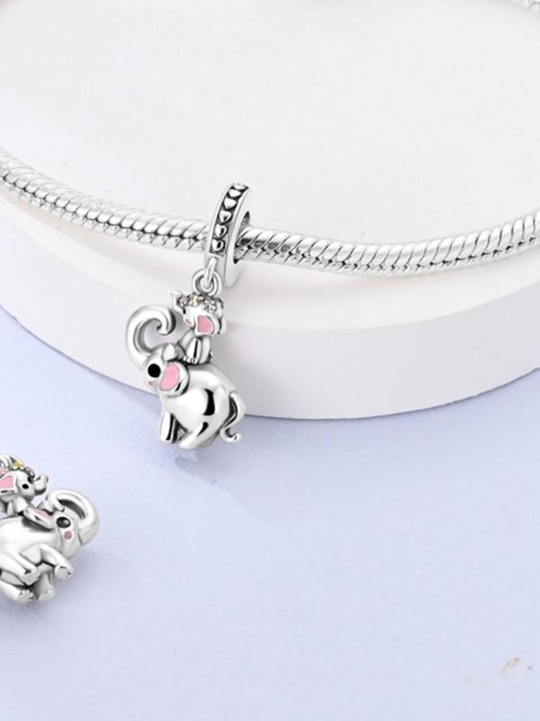 Cute Elephant Design Pendant, Animal Charm Pendant for Women & Girls, Fashion Jewelry Making Accessories for Daily Wear