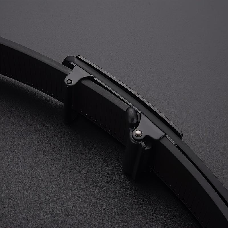 Men's Automatic Buckle Leather Belt, Fashionable Casual Jeans Belt for Business and Everyday Wear