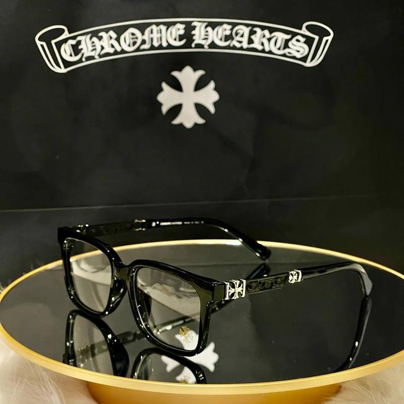 Trendy Cox Ucker Chrome Hearts Glasses Frames ,Chrome Hearts Embellished Eyeglasses ,Fashionable Unisex Chrome Hearts Eyewear ,Fashion Chrome Hearts Glasses Frames For Men And Women