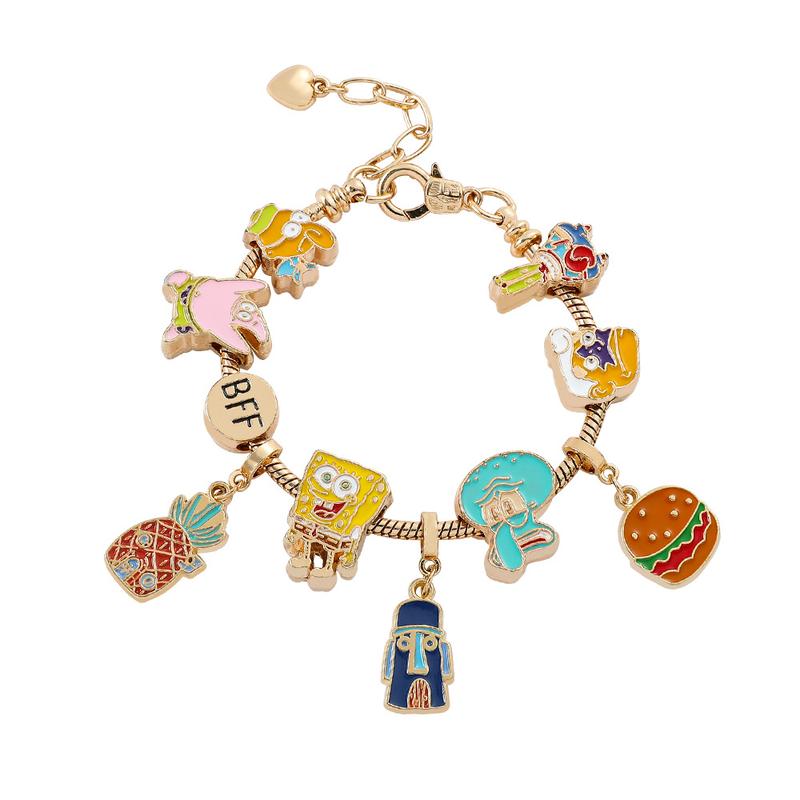 Cartoon Fashion SpongeBob SquarePants Bracelet DIY Beaded Bracelet Jewelry