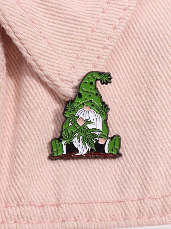 Cartoon Gnome Design Brooch, Cute Dwarf Design Alloy Badge for Backpack & Clothes Collar, Fashion Accessories for Women & Men