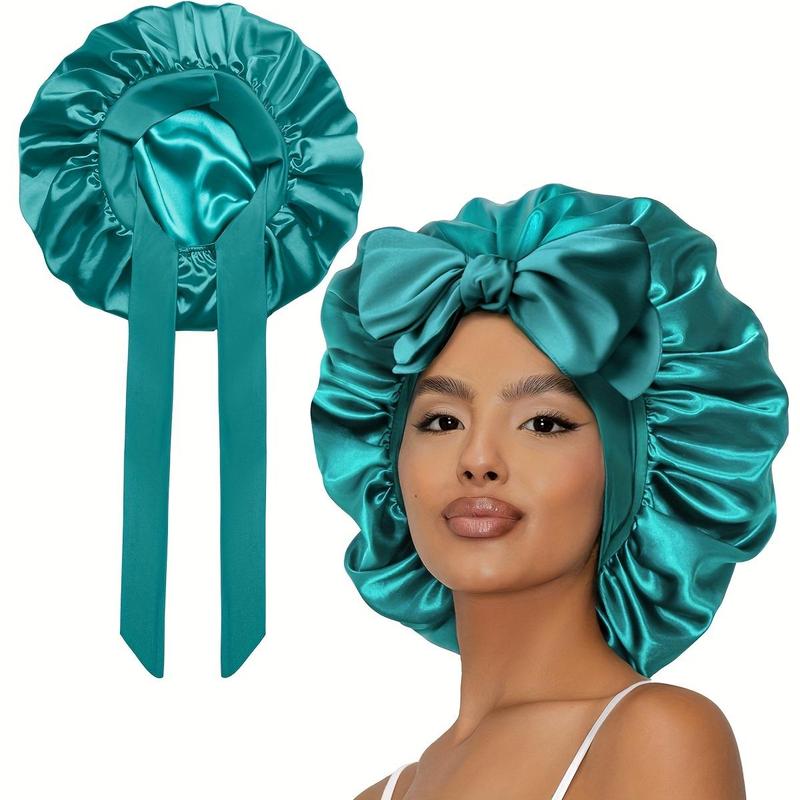 Double Layer Satin Bonnet, Soft and Breathable Hair Care Bonnet, Adjustable Night Sleeping Cap, Heatless Styling Tool for Women, Christmas Gift