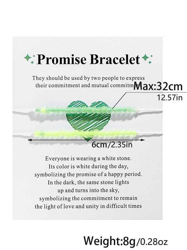 2024 Y2k Luminous Beaded Bracelets for Couple As Gift, Cute Matching Friendship Matching Bracelet, Adjustable Drawstring Bracelets for Girlfriend & Boyfriend, I Love My Girlfriend,  Gender Neutral Products