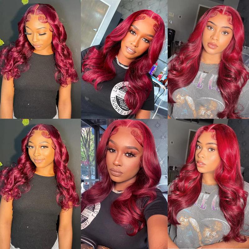 STERLY #99J Body Wave Wig Burgundy 13x6 Full Frontal Human Hair Wigs