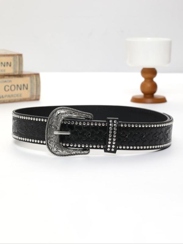 Men's Vintage Style PU Leather Belt, 2024 New Style Fashion Belt for Party, Daily Clothing Decor, Trendy All-match & Exquisite Belt for Outfit Matching