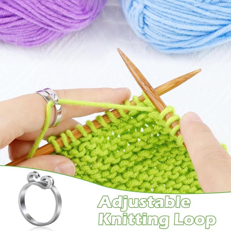 Crochet Auxiliary Ring, 2pcs Personalization Crochet Ring, Auxiliary Accessories, Suitable for Sewing Beginners