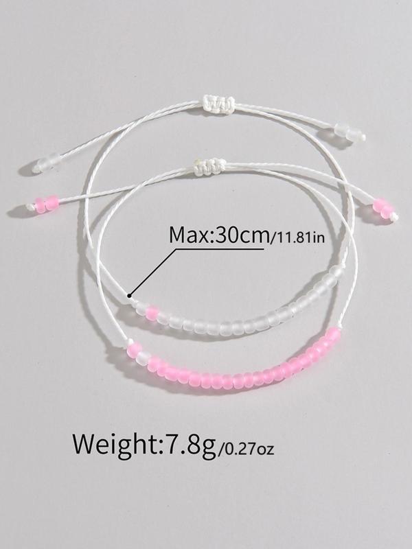 2024 Y2k Luminous Beaded Bracelets for Couple As Gift, Cute Matching Friendship Matching Bracelet, Adjustable Drawstring Bracelets for Girlfriend & Boyfriend, I Love My Girlfriend,  Gender Neutral Products