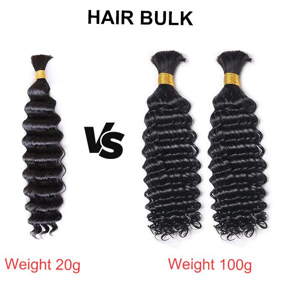 [Wequeen] 12A Grade Salon Quality 100% Brazilian Virgin Hair Human Bulk Braiding Deep Wave 16