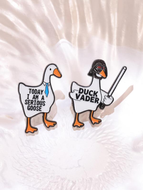 Cute Goose Design Brooch, Fashion Alloy Badge for Daily Clothing Decor, Trendy All-match & Exquisite Brooch for Birthday Gift