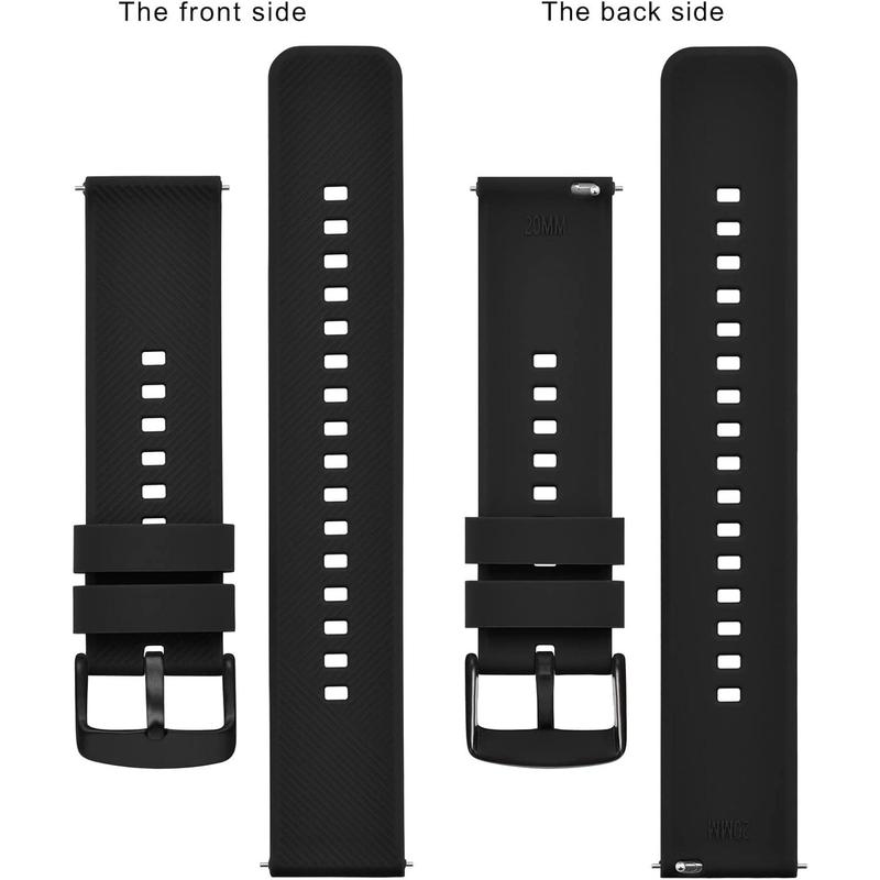 Watch Strap 18mm 19mm 20mm 21mm 22mm, Quick Release Silicone Watch Bands for Men Women