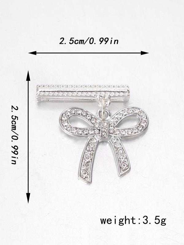 Rhinestone Bowknot Design Watch Band Charm, Fashionable Watch Band Accessories for Women & Girls, Trendy All-match & Exquisite Watch Band Charms for Birthday Gift