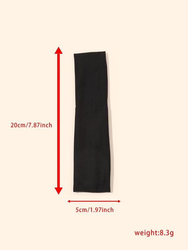 5pcs Solid Color Minimalist Hair Band, Fashionable High Stretch Face Washing & Sporting Hair Band for Women and Girls