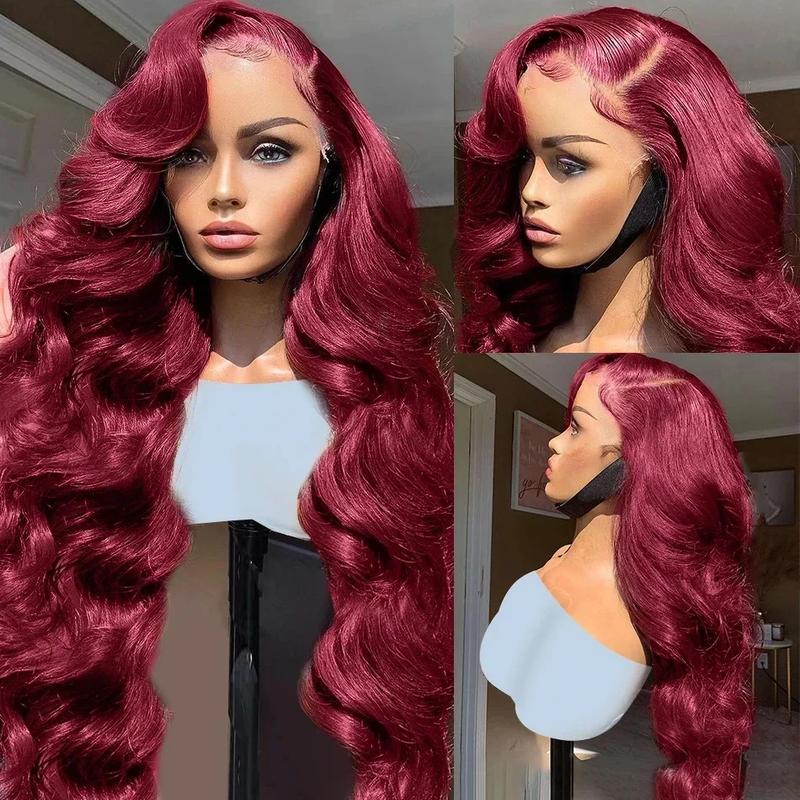 STERLY #99J Body Wave Wig Burgundy 13x6 Full Frontal Human Hair Wigs