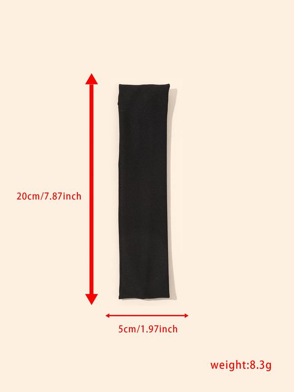 5pcs Solid Color Minimalist Hair Band, Fashionable High Stretch Face Washing & Sporting Hair Band for Women and Girls