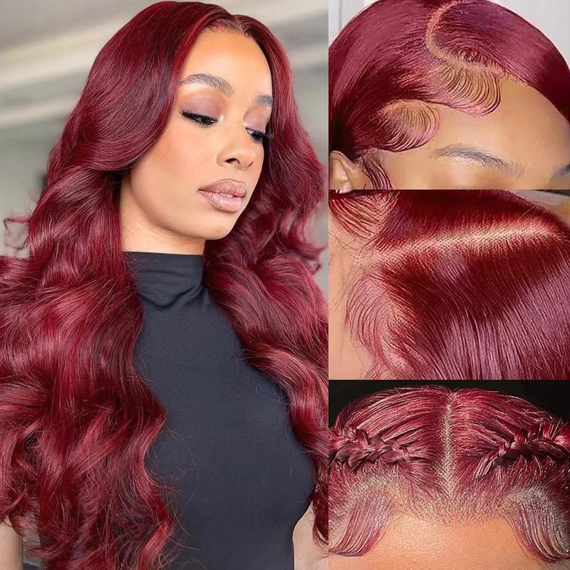 STERLY #99J Body Wave Wig Burgundy 13x6 Full Frontal Human Hair Wigs