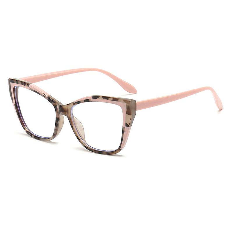 Basic Flat Frame Fashion Colorblock Eyeglasses Frame