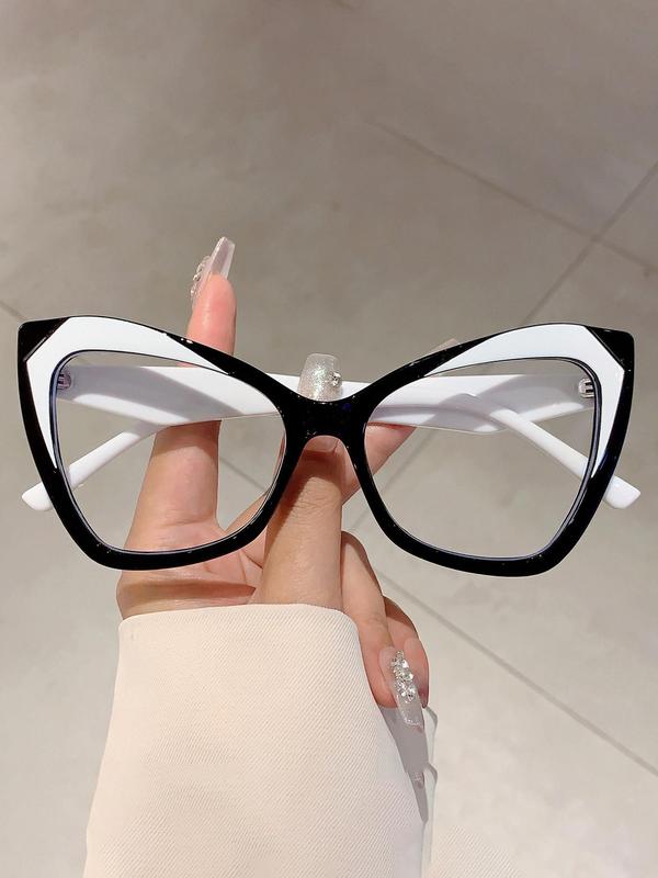 Women's Vintage Cat Eye Frame Eyeglasses, Trendy Casual Tortoiseshell Eyeglasses for Everyday Use, Fashion Accessories for Outdoor Activities