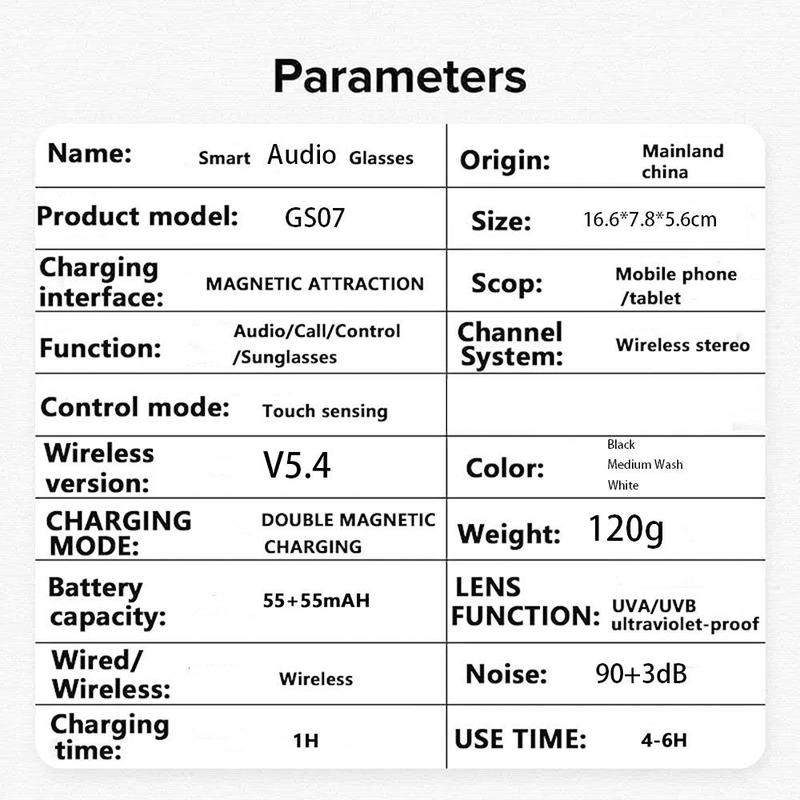 PengTeng Smart Glasses, Multifunctional Smart Audio Glasses, Men's Tech Gadgets, BT Eyeglass, Wireless BT Smart Glasses, HiFi Stereo Sound Smart Glasses for Men & Women