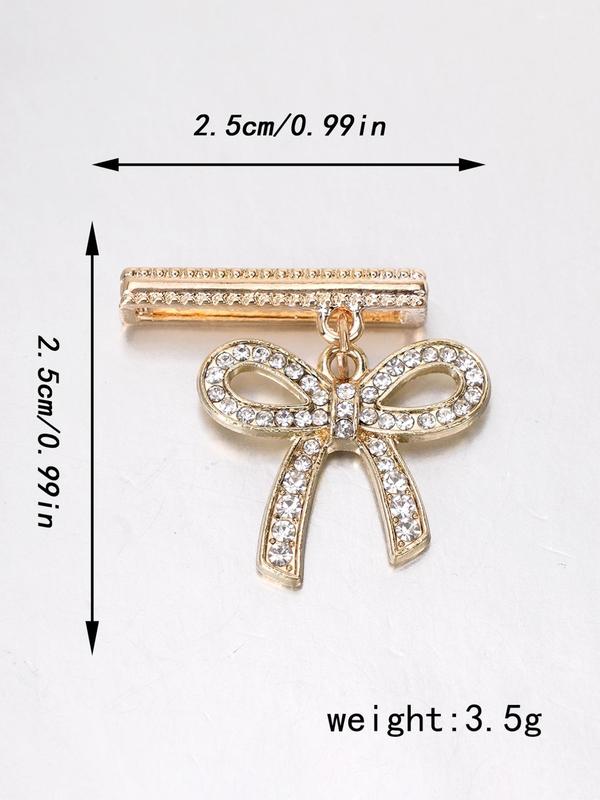 Rhinestone Bowknot Design Watch Band Charm, Fashionable Watch Band Accessories for Women & Girls, Trendy All-match & Exquisite Watch Band Charms for Birthday Gift