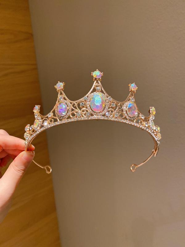 Rhinestone Crown Tiara for Women, Elegant Bridal Headwear for Wedding Bridal Party Formal Occasions, Fashion Hair Accessories for Party, Daily Clothing Decor