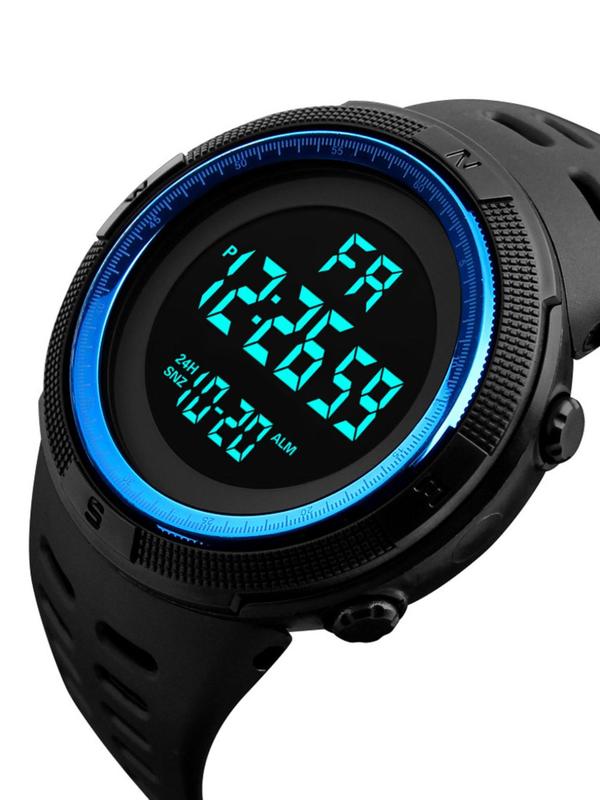 Men's Casual Sportive Digital Watch, Fashionable Waterproof Digital Watch with Date Display & Alarm Function, Multifunctional Watch for Men