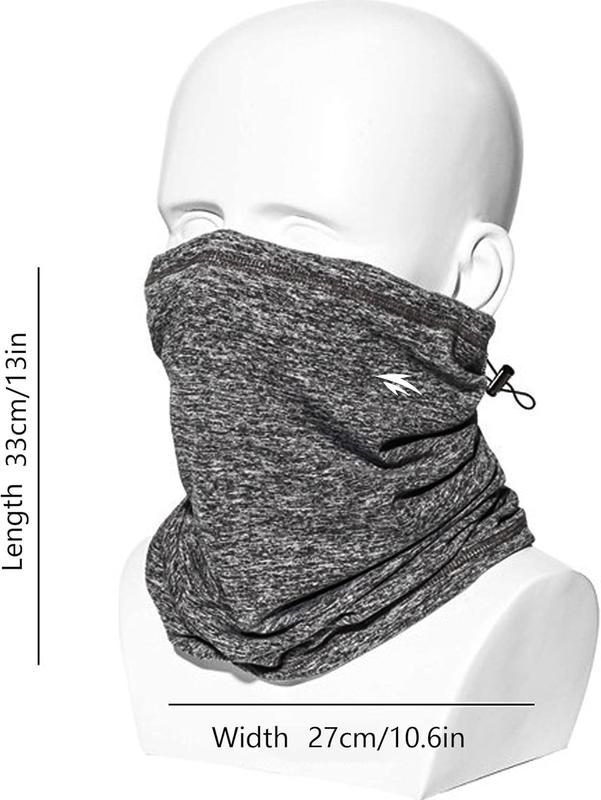 4 3 1 Pack Neck Warmer Fleece Windproof Neck Gaiter Snood for Men Women Face Tube Scarf Headwear