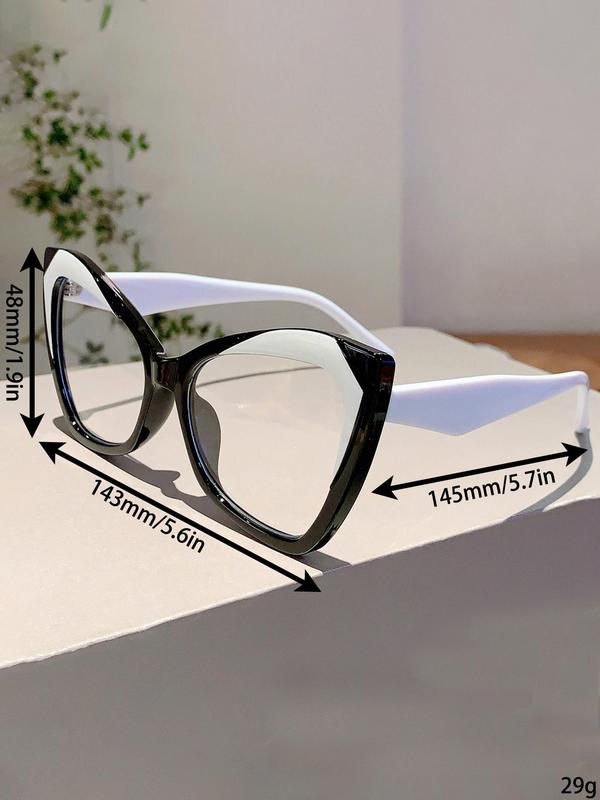 Women's Vintage Cat Eye Frame Eyeglasses, Trendy Casual Tortoiseshell Eyeglasses for Everyday Use, Fashion Accessories for Outdoor Activities