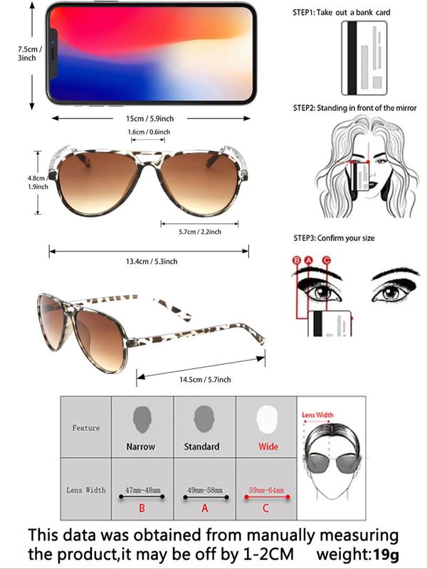 Unisex Street Trend Sunglasses (2 Pairs), Trendy Vintage Glasses Sunglasses for Everyday Use, Fashion Oval Frame Double Beam Aviator Sunglasses As Travel Accessories for Trip & Driving Use