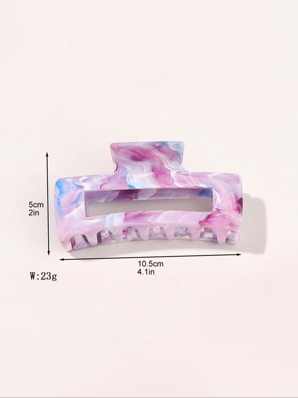 Marble Pattern Hair Claw, Casual and Versatile Hair Accessories for Women, Minimalist Headwear Suitable for Thick Hair