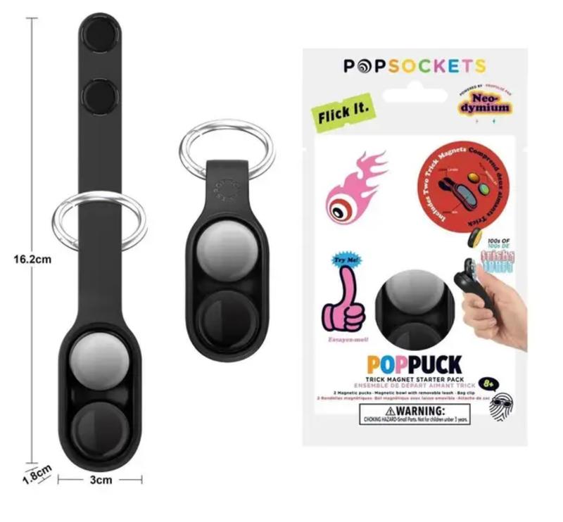 Pop puck magnet fidget keychain