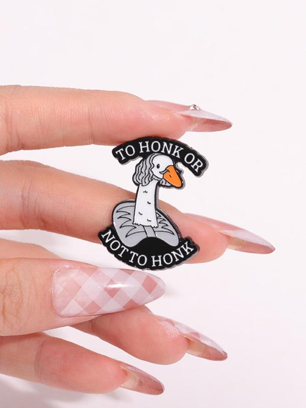 Cute Goose Design Brooch, Fashion Alloy Badge for Daily Clothing Decor, Trendy All-match & Exquisite Brooch for Birthday Gift