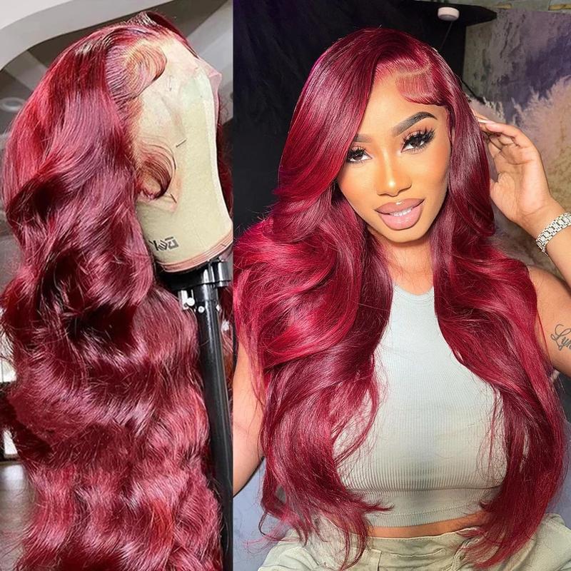 STERLY #99J Body Wave Wig Burgundy 13x6 Full Frontal Human Hair Wigs