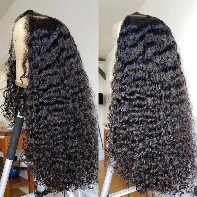 Bling Hair Fashion 32inch Deep Wave 13x6 13x4 Lace Front Wigs Human Hair Lace Frontal Wig 180% Density Brazilian Deep Curly Hair For Women PrePlucked Lace Wig