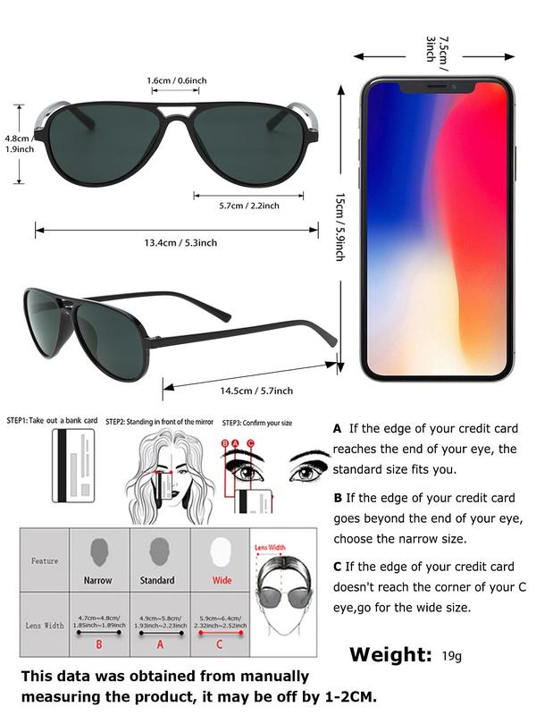 Unisex Street Trend Sunglasses (2 Pairs), Trendy Vintage Glasses Sunglasses for Everyday Use, Fashion Oval Frame Double Beam Aviator Sunglasses As Travel Accessories for Trip & Driving Use