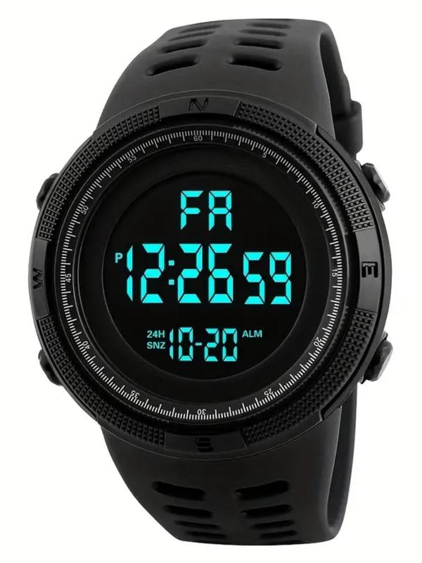 Men's Casual Sportive Digital Watch, Fashionable Waterproof Digital Watch with Date Display & Alarm Function, Multifunctional Watch for Men