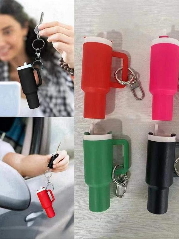 Mini Cup Shaped Keychain, Cute Keychain, Portable Keychain for Women & Men, Fashion Accessories for Daily Use