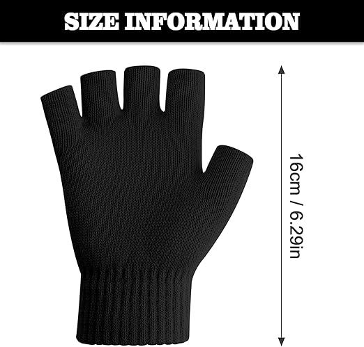 Fingerless Gloves for Women Men Winter Fingerless Mittens for Women Men Warm Knitted Gloves Typing Half Finger Gloves