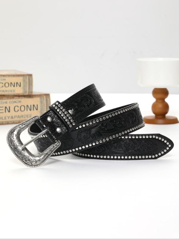 Men's Vintage Style PU Leather Belt, 2024 New Style Fashion Belt for Party, Daily Clothing Decor, Trendy All-match & Exquisite Belt for Outfit Matching