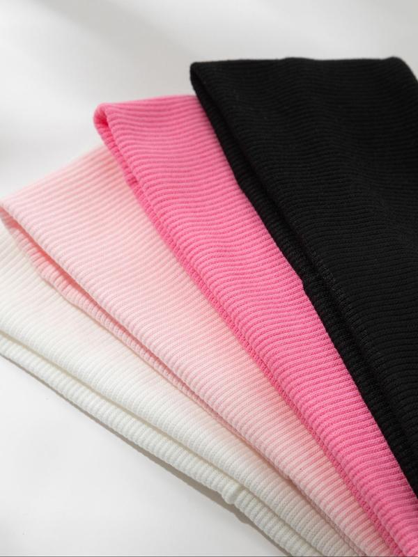 Solid Color Hair Band (1 Set), 2024 New Style High Stretch Sweat-absorbing Hair Band for Yoga Fitness Use, Hair Accessories for Women & Men