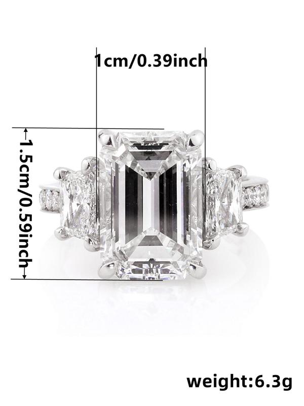 Elegant Rhinestone Decorated Ring, Fashion Accessories for Party, Daily Clothing Decor for Girl and Women