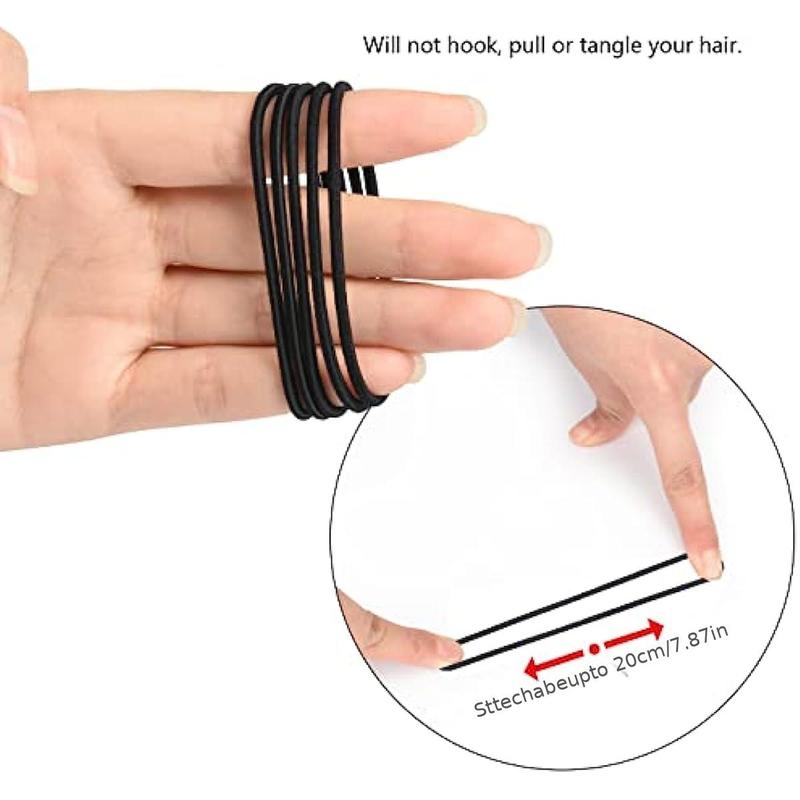 Elastic Ponytail Holder, 100pcs Stretch Hair Band for Various Scenarios, Elastic Hair Ties, Suitable for All Hair Types