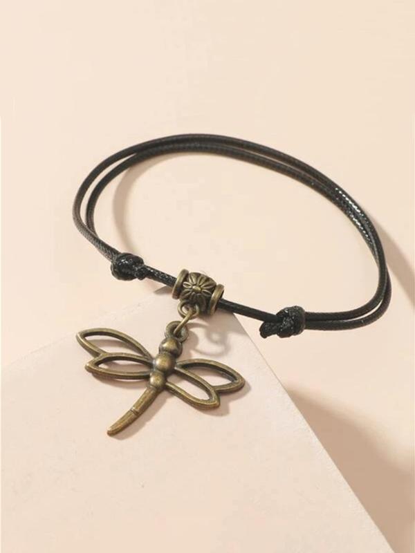 Vintage Dragonfly Design Anklet, 2024 New Style Fashionable Boho Style Anklet for Women & Girls, Fashion Accessories for Summer Vacation Beach Wear