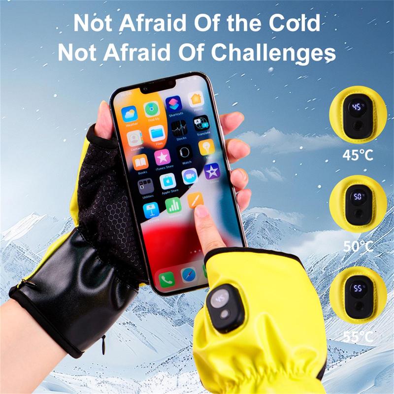 Rechargeable Heated Gloves with 3 Temperature Settings, Winter Hand Warmer for Work Cycling Skiing Outdoor Snow, Household Appliances