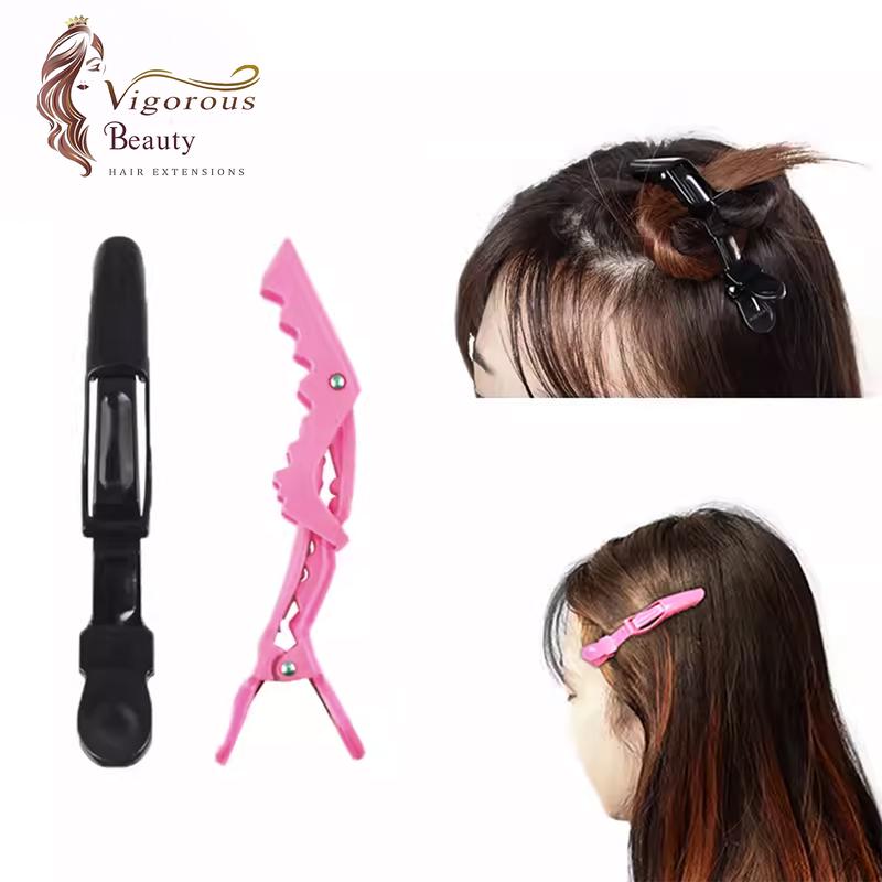 Vigorous Hair 1 Count Solid Color Alligator Hair Clips Hot Dye Clip Hairdressing Hair Pins Multi Prupose Wig Clip Non Slip Hairpin Heatless Styling Tool For Women